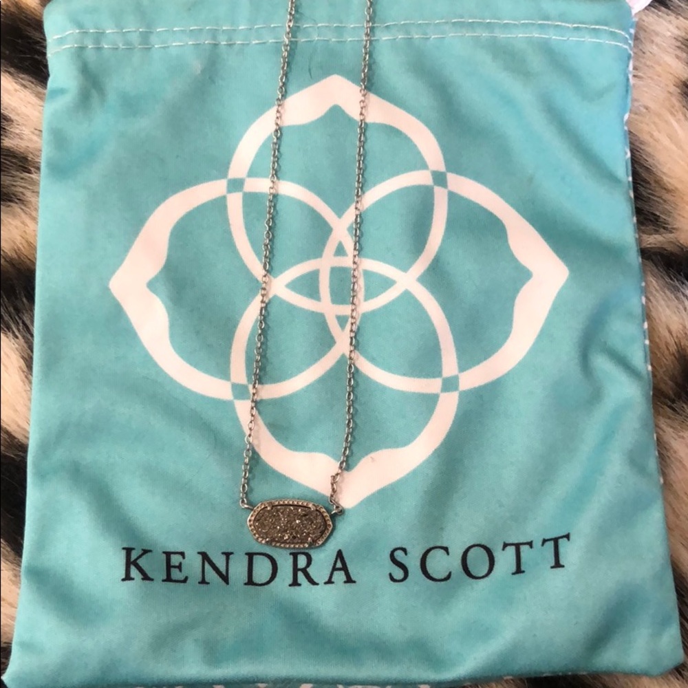 Kendra Scott Grey Drusy Necklace